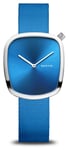 Bering 18034-308 Pebble | Polished Silver | Recycled Blue Watch