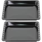 Oven Tray for MIELE LG SAMSUNG Cooker Stove Roasting Baking Pan 455mm x 370mm x2