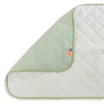PAPATE - Tapis à Langer Nomade en Coton Bio, Matelas a Langer de Voyage, Matelas à Langer Bébé, Matelas à langer pour jeunes enfants Tapis Imperméable, Pliable Imperméable. (Vert)