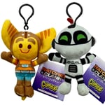 JINX RATCHET & CLANK RIFT APART SET OF 2 PLUSH KEYCHAINS KEYRINGS CLIPSTERS BNWT