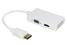 LINK lkadat21 Adaptateur DisplayPort à DVI + HDMI + VGA Femelle