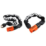 Kryptonite Unisex's Evolution Chain Lock, Black/Orange, 10mm x 90cm & Unisex's Evolution Chain Lock, Black/Orange, 10mm x 55cm