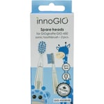innoGIO GIOGiraffe Spare Heads for Sonic Toothbrush battery-operated sonic toothbrush replacement heads for children GIOGiraffe Sonic Toothbrush Blue 2 pc