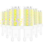 6-pack 5W G9 LED-lampa, motsvarande 40W halogenlampa Vit 6000K