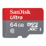 Carte mémoire flash SanDisk Ultra 64 Go Class 10 microSDXC UHS-I