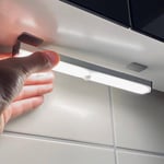 Trådlös Uppladdingsbar LED-lampa med Rörelsesensor 21 cm -  Vit (Färg: Vit)