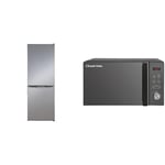 Russell Hobbs Low Frost Silver 60/40 Fridge Freezer, 173 Total Capacity & RHM2076B 20 Litre 800 W Black Digital Solo Microwave with 5 Power Levels