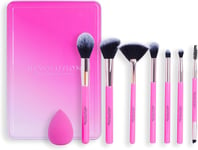 Makeup Revolution the Brush Edit Gift Set, 7 Brushes for Eyes, Highlighter & Fa