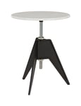 Screw Cafe Table 60 cm - White Marble/Black Base