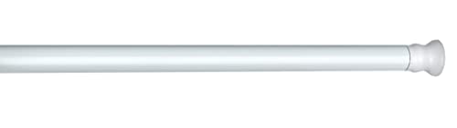 WENKO Barre de douche télescopique extra épaisse blanche 110-185 cm - Ø 2,8 cm, Aluminium, 2.8 x 2.8 cm, Blanc