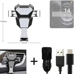  For Xiaomi 14 Ultra Airvent mount + CHARGER holder cradle bracket car clamp