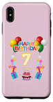 iPhone XS Max Seven 7yr 7th Birthday Happy Boys Girls 7 Years Old Party Case