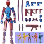 T13 Actionfigur, Titan 13 Actionfigur 3D Titans Figur, 3D-tryckt Actionfigur Nova 13 Actionfigur, Multi-ledade Actionfigurer (FMY) Red blue