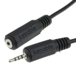 kenable 4 Pole 3 Bands 2.5mm Male to Female Jack Extension AV Cable Lead 1m [1 metres]