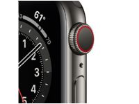 Apple Watch Series 6 (GPS + Cellular) - 40 mm - grafit rostfritt stål - smart klocka med sportband - fluoroelastomer - svart - bandstorlek: S/M/L - 32 GB - Wi-Fi, Bluetooth - 4G - 39.7 g