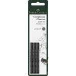 Faber-castell - Pitt Pressed Charcoal Blister Of 3, Extra Soft