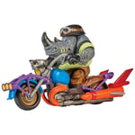 Teenage Mutant Ninja Turtles: Mutant Mayhem Chopper Cycle with exclusive Rocksteady Figure. Ideal present for boys 4 to 7 years and TMNT fans!