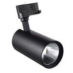 LEDlife svart skenaspotlight 24W - Flicker free, 125lm/w, 3-fas - Kulör : Varm, Spridning : 38°