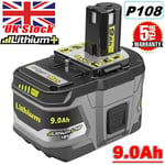 9.0Ah For RYOBI P108 18V One+ Plus High Capacity Battery 18 Volt Lithium-Ion new