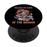 Unleash Power Of The Dragon Dragon Dragons PopSockets PopGrip Interchangeable
