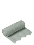 Scallop Knit Blanket *Villkorat Erbjudande Home Sleep Time Blankets & Quilts Grön Cam Copenhagen