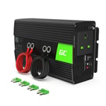 Green Cell® 1000W/2000W 24V to 230V Modified Sine Wave Power Inverter Car Voltage Converter incl. Plug for Cigarette Lighter, USB Charging Port and Direct Connection to Car Battery, UK Outlet Socket