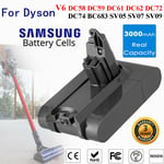 3000mAh V6 Battery For Dyson DC58 DC59 DC61 DC62 DC72 DC74 SV03 SV05 SV06 SV07