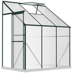 Walk-In Garden Greenhouse Aluminum Frame Polycarbonate 6 x 4ft