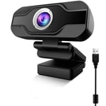 webcam 1080p pour pc, streaming webcam usb avec microphone, hd pro web cam, micro antibruit, auto focus, pour skype, zoom, fa[A116]