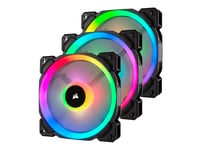 CORSAIR LL Series LL120 RGB Dual Light Loop - Ventilateur châssis - 120 mm - blanc, bleu, jaune, rouge, vert, orange, violet - 12 cm (pack de 3)