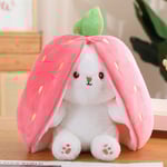 Mub- Variable strawberry rabbit plush doll multi-form cute carrot rabbit plush toy 1 35Cm