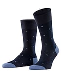 FALKE Men's Dot M SO Cotton Patterned 1 Pair Socks, Blue (Dark Navy 6377), 11.5-14