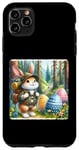 Coque pour iPhone 11 Pro Max Lapin de Pâques Adventurer Hikes Articles géants Sac à dos Randonnée
