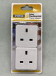 STATUS inter continental travel plug adaptor UK to Canada US Mexico - 2 in pack 