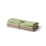 Axlings kjøkkenhåndkle 100% lin 2 stk grønn/brun 50x70cm