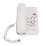 cigemay Corded Telephone,Hands-free Desktop Wall Mounted No Battery Landline Telephone, for Hotel Home Office (Black/White)(White)