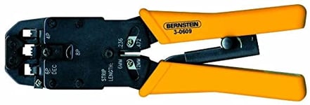 Bernstein Universal Pince à sertir pour 4P4C 4P2C 7,65 mm 6P6C/RJ-12 6P4C/RJ-11 9,65 mm 8P8C/RJ-45 11,68 mm DEC 6P6C 3-0609