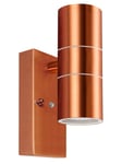 Outdoor Wall Light Dusk Till Dawn Sensor Copper Finish Stainless Steel Up and Down Shining IP65 ZLC341C