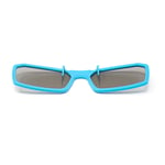 1 Pair of Blue Clip On 3D Glasses Circular Polorised Prescription Tvs Cinema UK