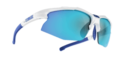 Bliz Hybrid Cykelglasögon Vit/Blå Med Extra Linser