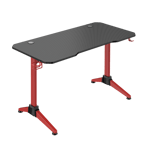 LogiLink Gaming Desk, 120x60 cm, RGB lighting, red desk frame
