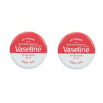 Vaseline Rose Lip for Dry Lip Petroleum Jelly Therapy - 2 x Tins of 20g