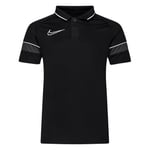 Nike Pique Dri-FIT Academy 21 - Sort/Hvit/Grå Barn Poloskjorter male