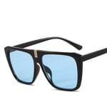 SXRAI Fashion Square Oversize Plastic Sunglasses Mirror Big Frame Red Lens Sun Glasses,C2