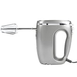 Progress EK4249GUNMETAL Lunar Electric Hand Mixer – Baking Whisk with 5 Speeds & Turbo Function, 2 Stainless Steel Dough Hooks & 2 Beaters, Ideal for Cakes, Bread, Whipped Cream and Meringue, 300W