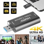 4K Vers USB 3.0 Audio Vidéo Acquisition de Carte de Capture Jeu En