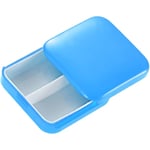 Pillerburk, 2 fack Mini Pillerburk, Plast Pillerburk, Bärbar Resepillerburk för förvaring av vitaminer och mediciner etc. (Blå) blue