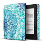 TNP Case for Kindle Paperwhite 10th Gen / 10 Generation 2018 Release - Slim Light Smart Cover Sleeve with Auto Sleep Wake Compatible with Amazon Kindle Paperwhite 2019 2020 Version (Emerald Illusions)