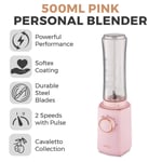 Tabletop Blender Personal - Tower T12060PNK Cavaletto 2 Speeds Pink & Rose Gold