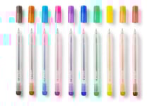 Cricut Joy - rollerball-penna - glitter red, glitter orange, glitter yellow, glitter green, glitter blue, glitter purple, glitter pink, glitter light blue, glitter brown, glitter black (paket om 10)